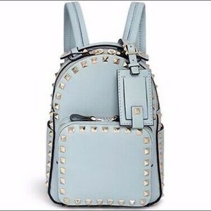 Authentic Valentino Blue Rockstud Mini Backpack
